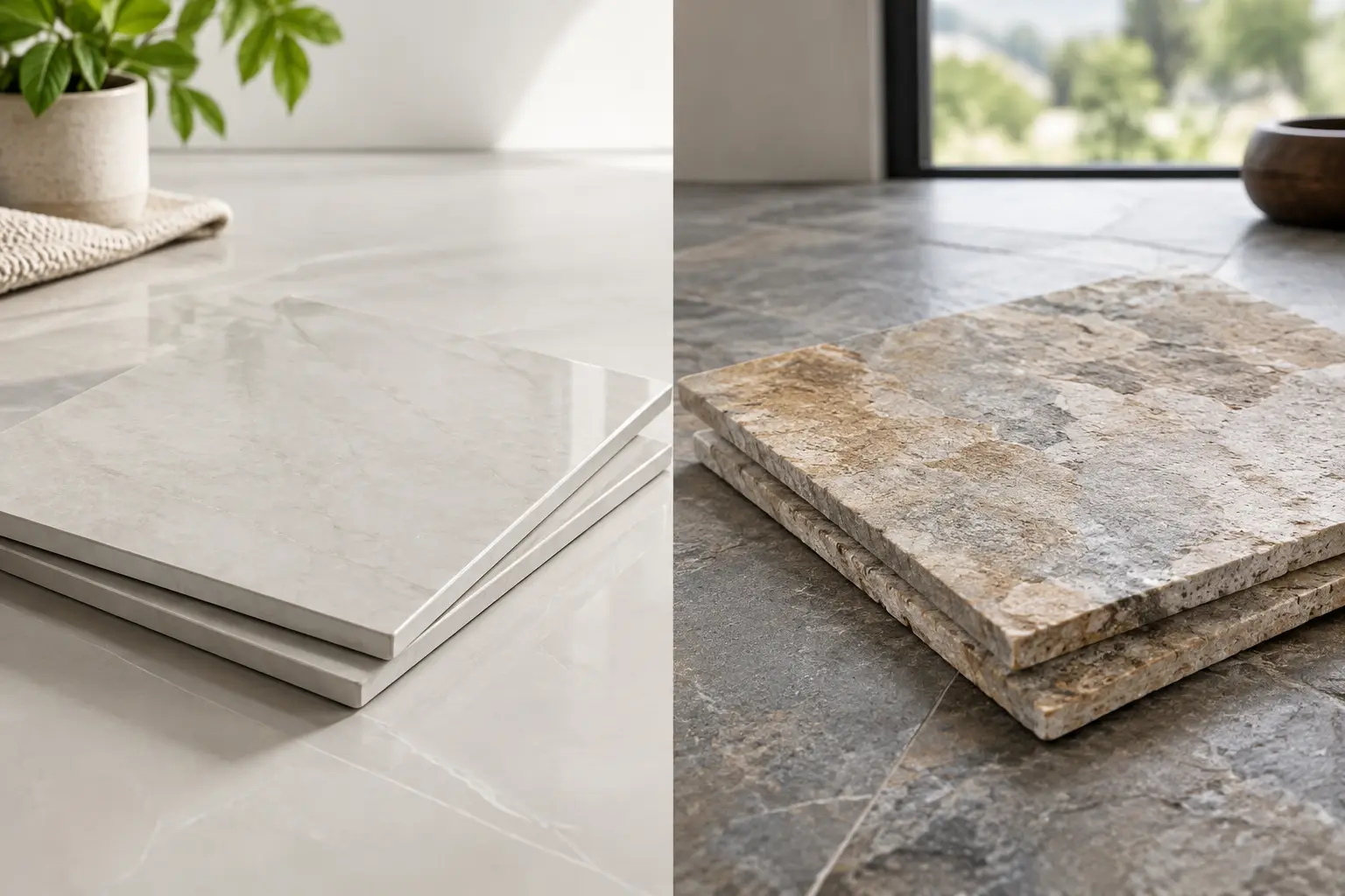 Porcelain Versus Natural Stone Tiles – Which?